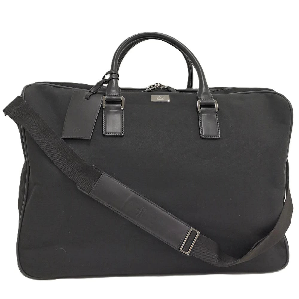 Gucci Boston bag black leather trim logo Black